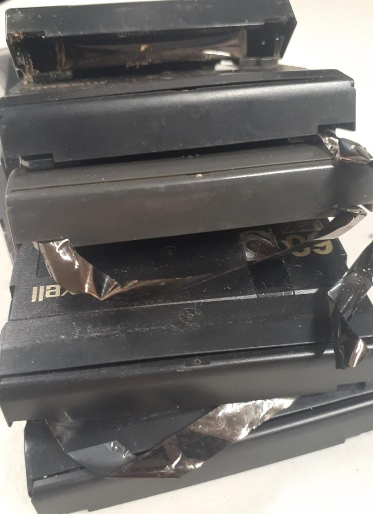 Damaged Mini DV tapes